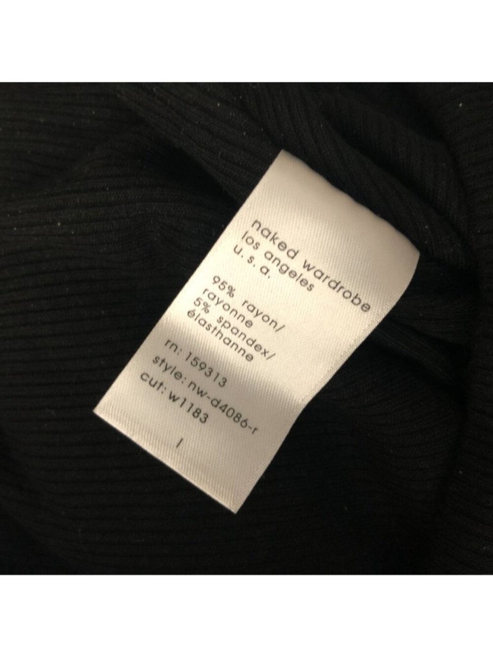 Naked Wardrobe Tank Maxi Dress Ribbed Sleeveless Stretch Black L - Picture 4 of 5
